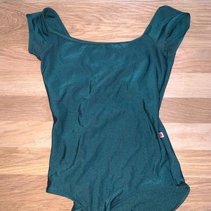 dark green wendy style yumiko leotard